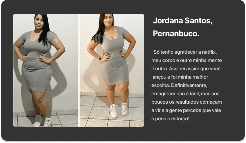 Depoimento e resultado de Jordana Santos