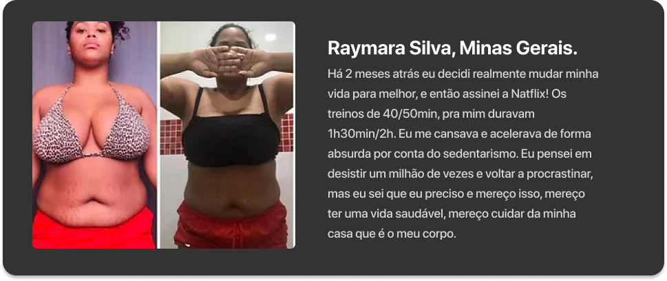 Depoimento e resultado de Raymara Silva