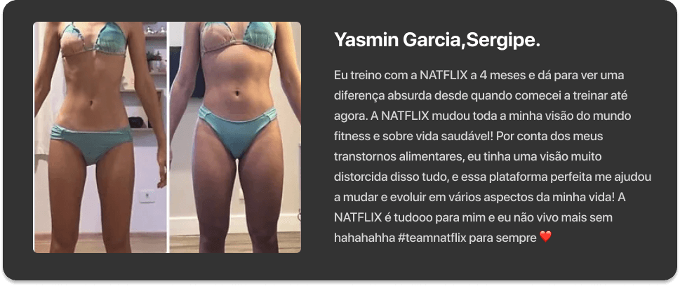 Depoimento e resultado de Yasmin Garcia